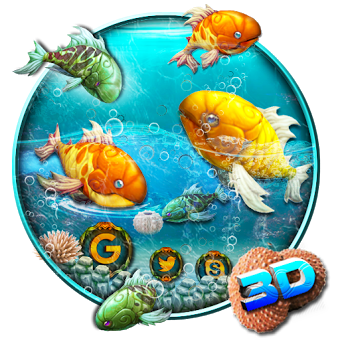 3d abstract sea fish theme