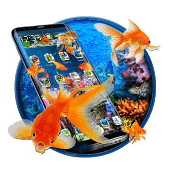3D Gold fish aquarium theme