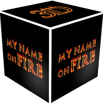 3D My Name On Fire Wallpaper