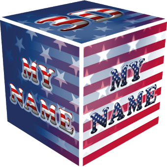3D My Name Patriotic USA LWP