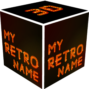 3D My Retro Name Wallpaper