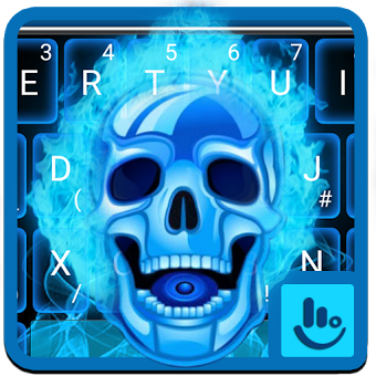 3D Skull Flame Keyboard Theme