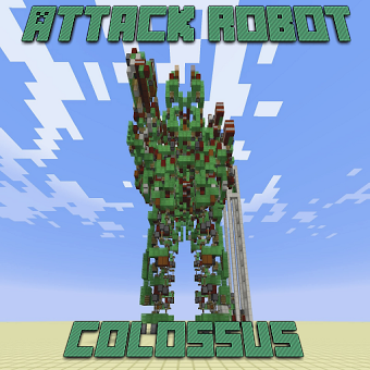 Attack Robot Colossus Map for MCPE