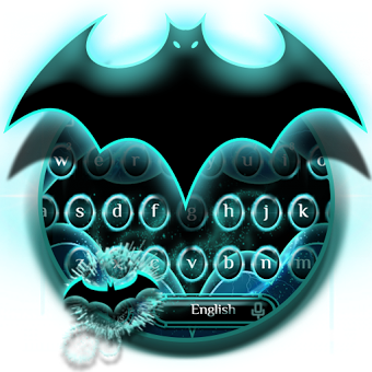 Bat Hero Blue Neon Keyboard