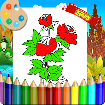 Beauty Rose Coloring Book 2018