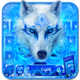 Blue Ice Wolf - Music Keyboard Theme