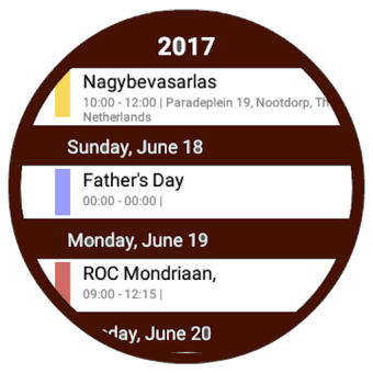Calendar for android wear PRO