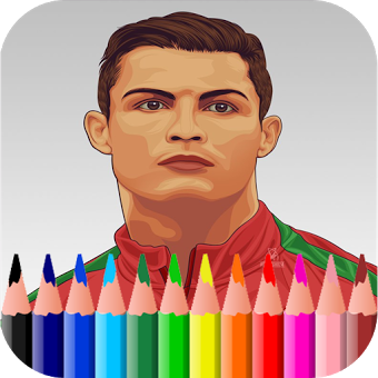 Coloring book for Cristiano Ronaldo 2018