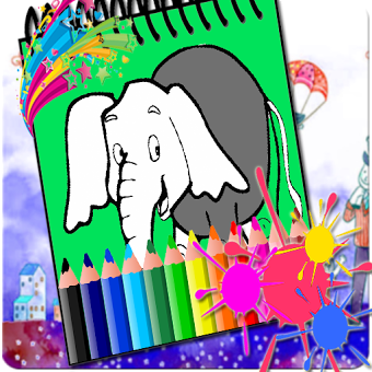 Coloring Book For Elephant Big