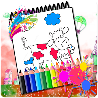 Coloring Book For Funny Cow