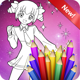 coloring book of cute anims for girls