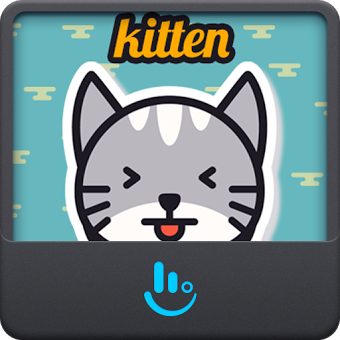 Cute Kitten TouchPal Keyboard Sticker