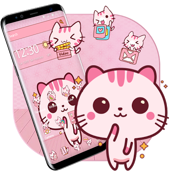 Cute Pink Kitty Theme Kawaii Sweet icon