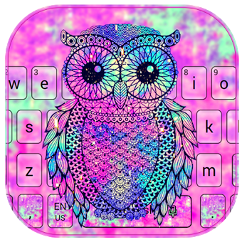 галактика сова клавиатура тема Galaxy Owl