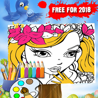 Girls Art Coloring Book