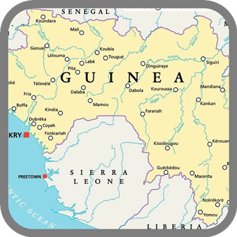 Карта Гвинеи