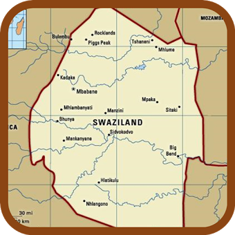 Карта Свазиленда