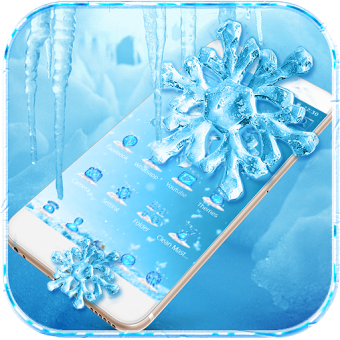 Лед замороженная тема снежинок Frozen Snowflake