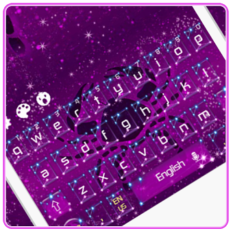 Neon Blue Horoscope Keyboard
