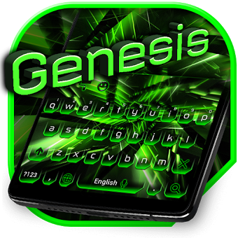 Neon Green Keyboard Black Tech