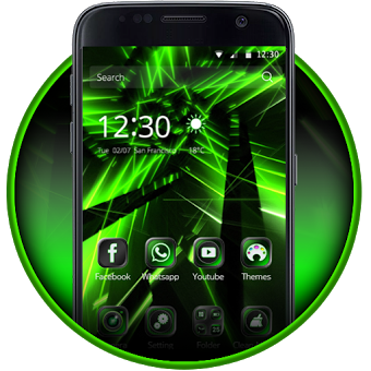 Neon Green Theme Tech Launcher