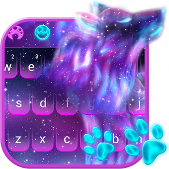 Night Sky Spirit Wolf Keyboard Theme