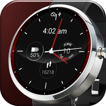 Red Lava Analog Watch Face