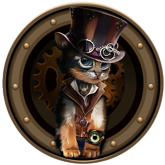 Steampunk Nostalgia Vintage Theme: Mechanical Cat