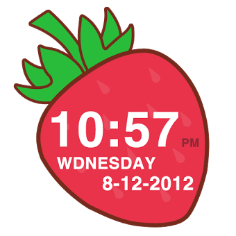 Strawberry Clock Widget