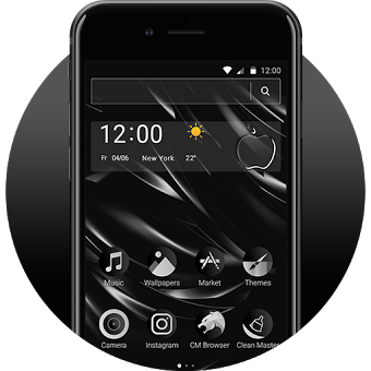 Stylish Black Phone 7 Launcher