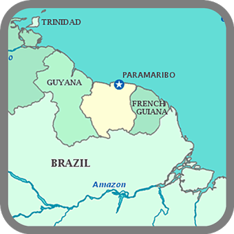 Суринам Карта