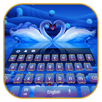 Swan Love blue Pure Lake Keyboard