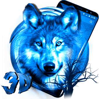 Тема 3D Ice Wolf