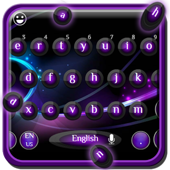 Тема Neon Purple Keyboard